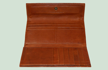 Trifold Wallet Open